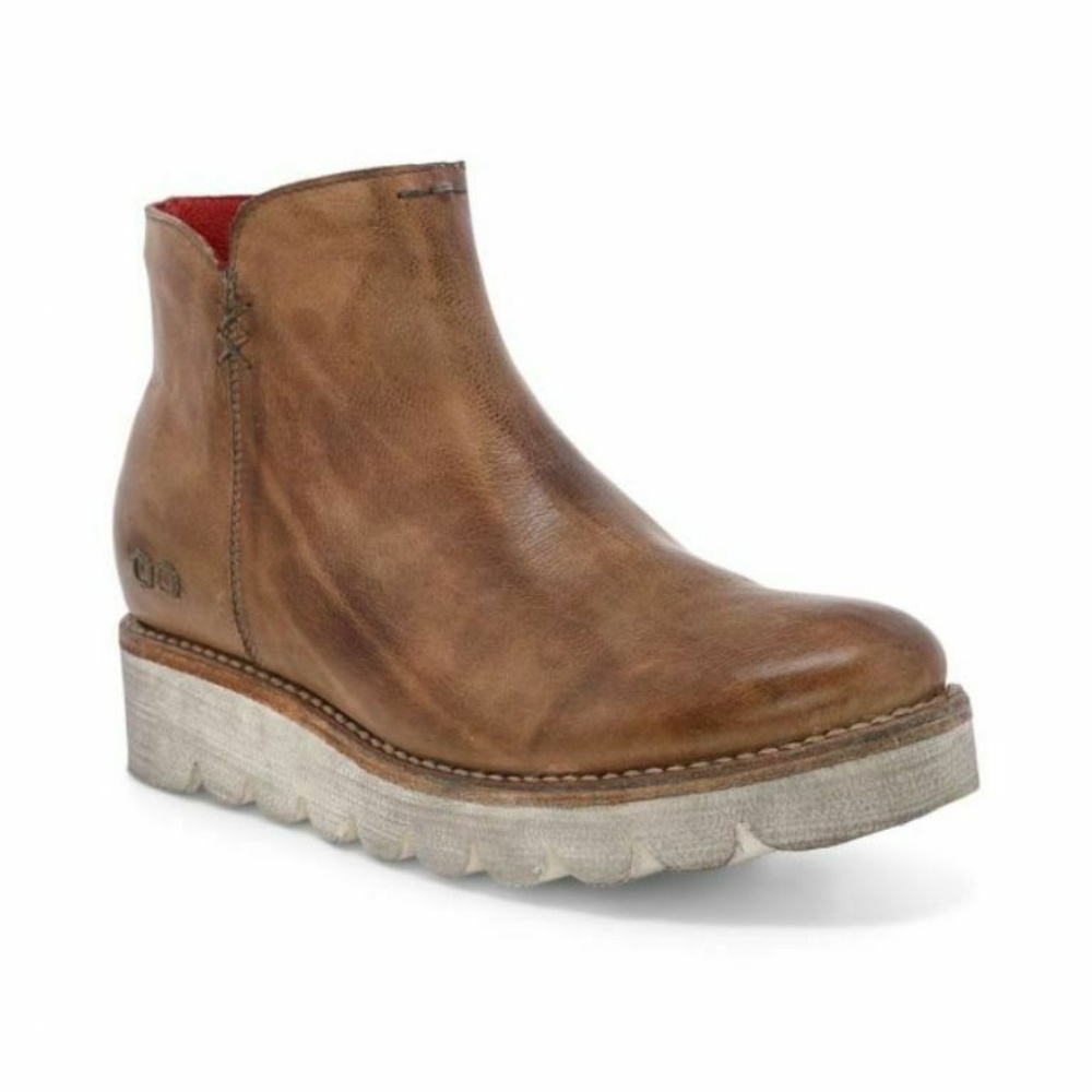 NEW NIB BED STU $265 TAN RUSTIC LYDYI PLATFORM LEA - Picture 4 of 8